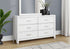 MN-515226    Bedroom Set, 6 Drawer Dresser, White Wood Grain, Contemporary, Modern
