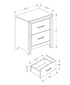 MN-535228    Bedroom Set, Two Drawer Nightstand, White Wood Grain, Contemporary, Modern