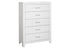 MN-545229    Bedroom Set, 5 Drawer Chest, White Wood Grain, Contemporary, Modern