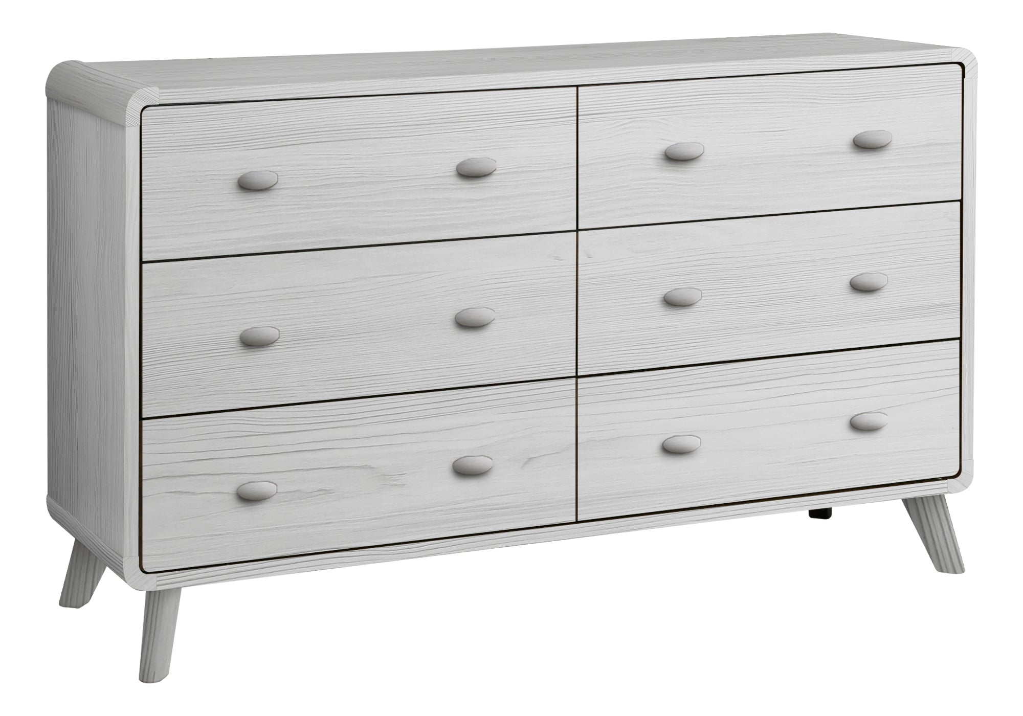 MN-435236    Bedroom Set, 6 Drawer Dresser, Grey Oak, Mid Century