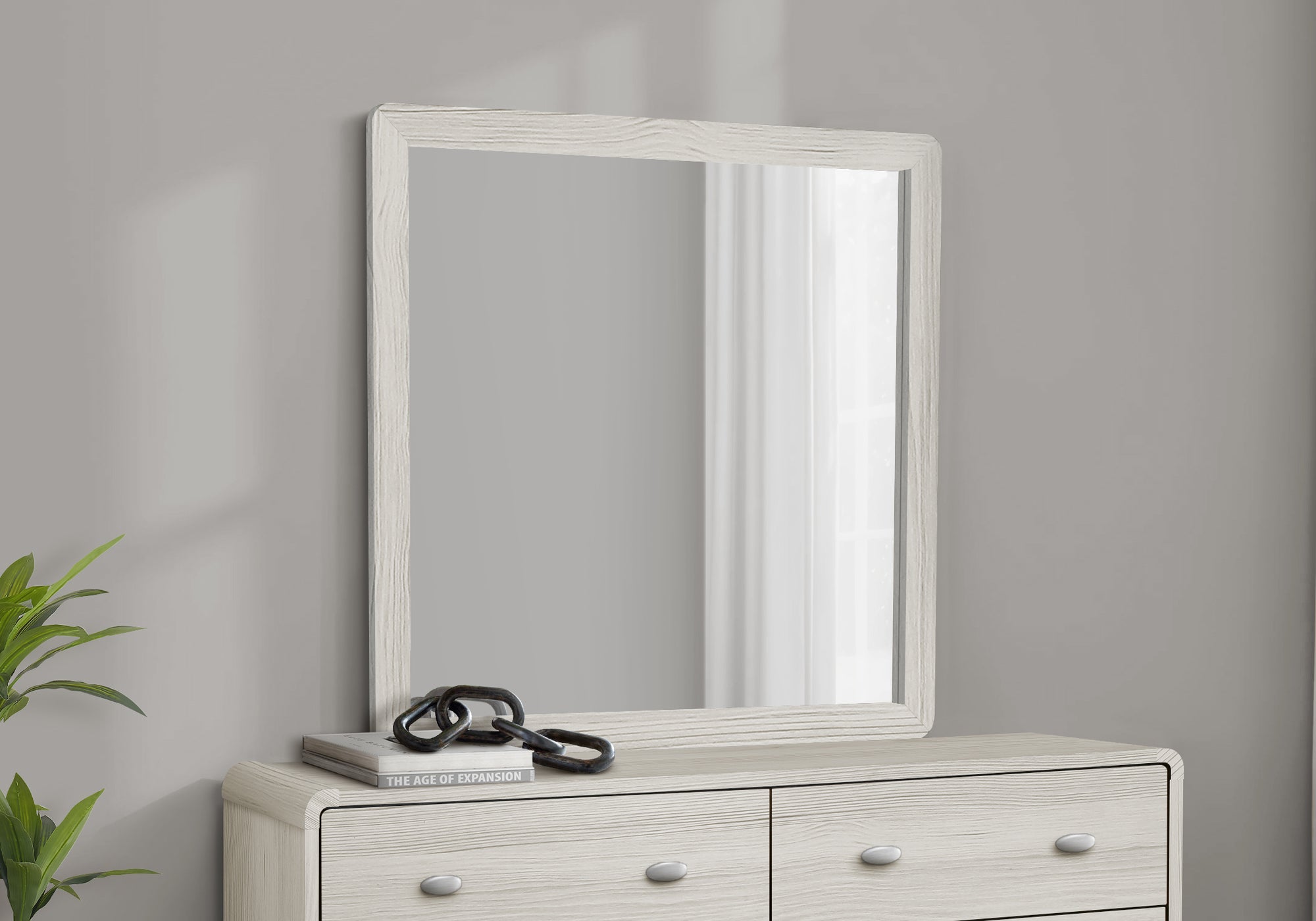 MN-445237    Bedroom Set, Wall Mirror, Grey Oak, Mid Century