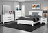 MN-475240Q    Bedroom Set, Queen Size Bed, White Wood Grain, Grey Leather Look, Contemporary, Modern