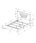 MN-475240Q    Bedroom Set, Queen Size Bed, White Wood Grain, Grey Leather Look, Contemporary, Modern