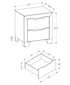 MN-505243    Bedroom Set, Two Drawer Nightstand, White Wood Grain, Contemporary, Modern