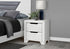 MN-505243    Bedroom Set, Two Drawer Nightstand, White Wood Grain, Contemporary, Modern
