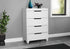 MN-515244    Bedroom Set, 4 Drawer Chest, White Wood Grain, Contemporary, Modern