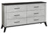 MN-535251    Bedroom Set, 6 Drawer Dresser, Grey Reclaimed, Black, Contemporary, Modern