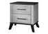 MN-555253    Bedroom Set, Two Drawer Nightstand, Grey Reclaimed, Black, Contemporary, Modern