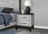 MN-555253    Bedroom Set, Two Drawer Nightstand, Grey Reclaimed, Black, Contemporary, Modern