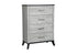 MN-565254    Bedroom Set, 4 Drawer Chest, Grey Reclaimed, Black, Contemporary, Modern