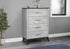 MN-565254    Bedroom Set, 4 Drawer Chest, Grey Reclaimed, Black, Contemporary, Modern