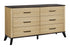 MN-585256    Bedroom Set, 6 Drawer Dresser, Light Oak Laminate, Rustic Oak Laminate, Contemporary, Modern