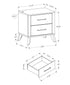 MN-605258    Bedroom Set, Two Drawer Nightstand, Light Oak Laminate, Rustic Oak Laminate, Contemporary, Modern