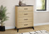 MN-615259    Bedroom Set, 4 Drawer Chest, Light Oak Laminate, Rustic Oak Laminate, Contemporary, Modern