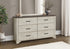 MN-635261    Bedroom Set, 6 Drawer Dresser, Bleached Oak, Brown Oak, Transitional