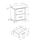 MN-655263    Bedroom Set, Two Drawer Nightstand, Bleached Oak, Brown Oak, Transitional