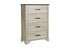 MN-665264    Bedroom Set, 4 Drawer Chest, Bleached Oak, Brown Oak, Transitional