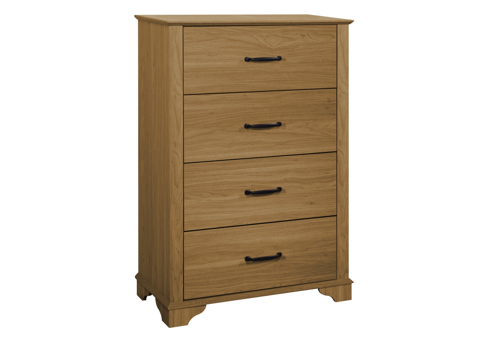 MN-715269    Bedroom Set, 4 Drawer Chest, Medium Oak Laminate, Transitional