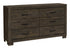 MN-735271    Bedroom Set, 6 Drawer Dresser, Rustic Oak Laminate, Transitional