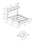 MN-775275Q    Bedroom Set, Queen Size Bed, Medium Oak Laminate, Transitional