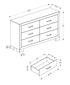 MN-785276    Bedroom Set, 6 Drawer Dresser, Medium Oak Laminate, Transitional