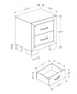 MN-805278    Bedroom Set, Two Drawer Nightstand, Medium Oak Laminate, Transitional