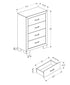 MN-815279    Bedroom Set, 4 Drawer Chest, Medium Oak Laminate, Transitional