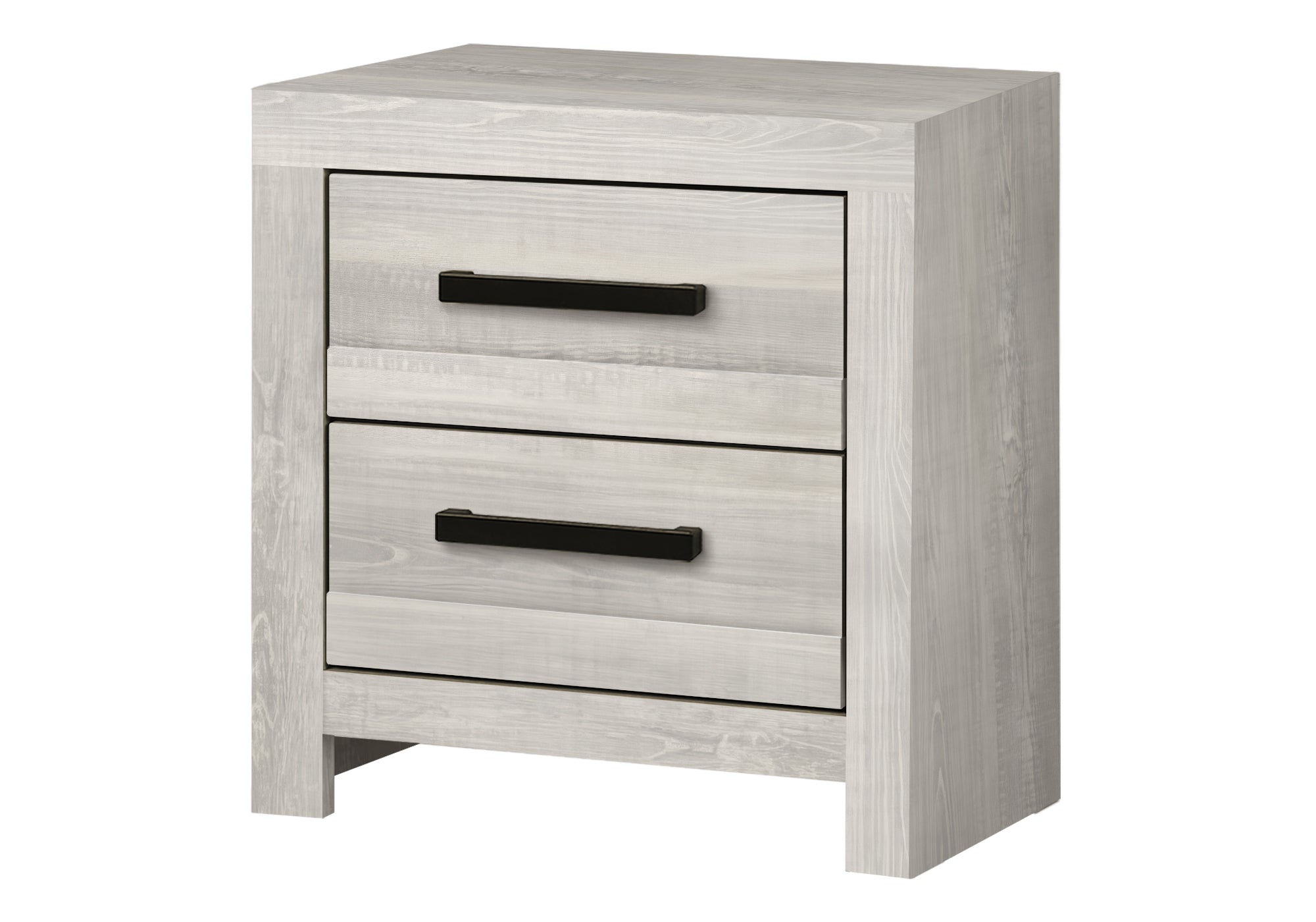 MN-855283    Bedroom Set, Two Drawer Nightstand, Grey Reclaimed, Contemporary, Modern