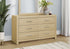 MN-165286    Bedroom Set, 6 Drawer Dresser, Natural Laminate, Contemporary, Modern