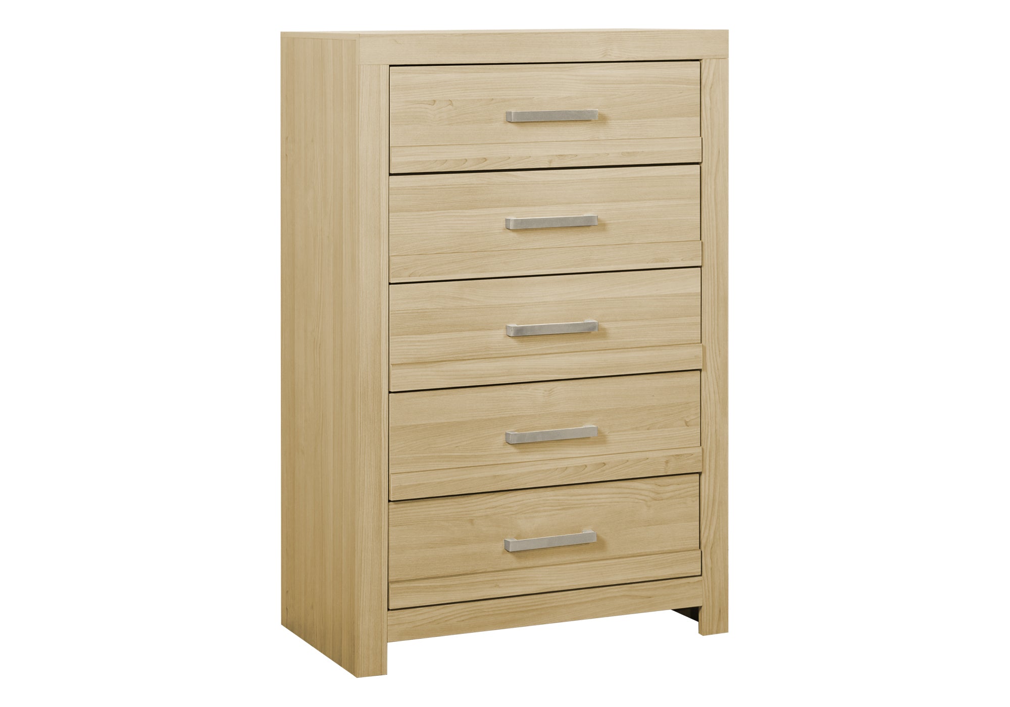 MN-195289    Bedroom Set, 5 Drawer Chest, Natural Laminate, Contemporary, Modern