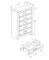 MN-195289    Bedroom Set, 5 Drawer Chest, Natural Laminate, Contemporary, Modern