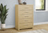 MN-195289    Bedroom Set, 5 Drawer Chest, Natural Laminate, Contemporary, Modern