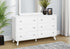 MN-885291    Bedroom Set, 6 Drawer Dresser, White Wood Grain, Mid Century, Modern