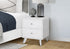 MN-905293    Bedroom Set, Two Drawer Nightstand, White Wood Grain, Mid Century, Modern