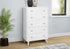 MN-915294    Bedroom Set, 5 Drawer Chest, White Wood Grain, Mid Century, Modern