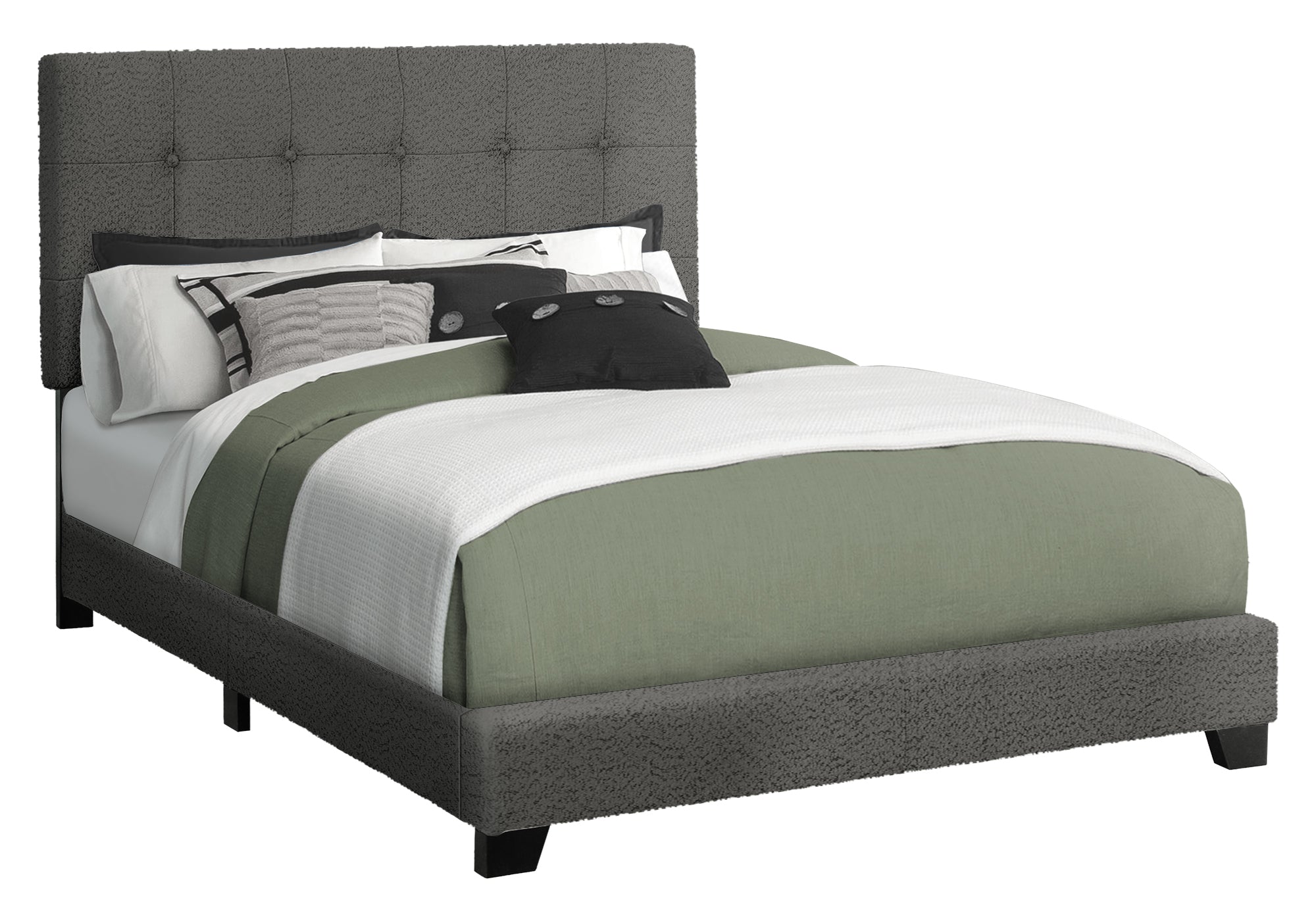 MN-T585803F    Bed, Full Size, Bedroom, Upholstered, Frame Only, Transitional
