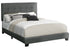 MN-D535803Q    Bed, Bedroom, Frame Only, Queen Size, Upholstered, Dark Grey Boucle, Transitional
