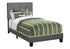 MN-Q545803T    Bed, Twin Size, Upholstered, Bedroom, Frame Only, Youth, Teen, Juvenile, Dark Grey Boucle, Transitional