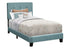 MN-Q545806T    Bed, Twin Size, Upholstered, Bedroom, Frame Only, Youth, Teen, Juvenile, Light Blue Boucle, Transitional