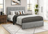 MN-425900Q    Bed, Queen Size, Platform Bed, Storage Drawers, Upholstered, Frame Only, Bedroom, Grey Linen Look, Transitional