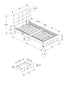MN-435900T    Bed, Twin Size, Platform Bed, Upholstered, Juvenile, Storage Drawers, Frame Only, Bedroom, Grey Linen Look, Transitional