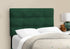 MN-Q545917T    Bed, Twin Size, Upholstered, Bedroom, Frame Only, Youth, Teen, Juvenile, Green Velvet, Transitional