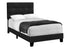 MN-Q545924T    Bed, Twin Size, Upholstered, Bedroom, Frame Only, Youth, Teen, Juvenile, Black Velvet, Transitional