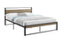 MN-E306070Q    Bed, Bedroom, Frame Only, Platform Bed, Queen Size, Dark Taupe Laminate, Black Metal, Contemporary, Modern