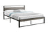 MN-E306071Q    Bed, Bedroom, Frame Only, Platform Bed, Queen Size, Grey Laminate, Black Metal, Contemporary, Modern