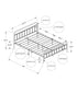 MN-406075Q    Bed, Queen Size, Upholstered, Bedroom, Platform Bed, Frame Only, Grey Linen Look, Black Metal, Contemporary, Modern