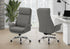 MN-G617252    Office Chair, Adjustable Height, Armrests, Ergonomic, Swivel, Computer Desk, Work, Dark Grey Leather-look, Chrome Metal, Contemporary, Modern