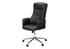MN-S927323    Office Chair, Swivel, Adjustable Height, Armrests, Ergonomic, Work, Black Leather Look, Chrome Metal, Contemporary, Modern