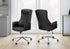 MN-S927323    Office Chair, Swivel, Adjustable Height, Armrests, Ergonomic, Work, Black Leather Look, Chrome Metal, Contemporary, Modern