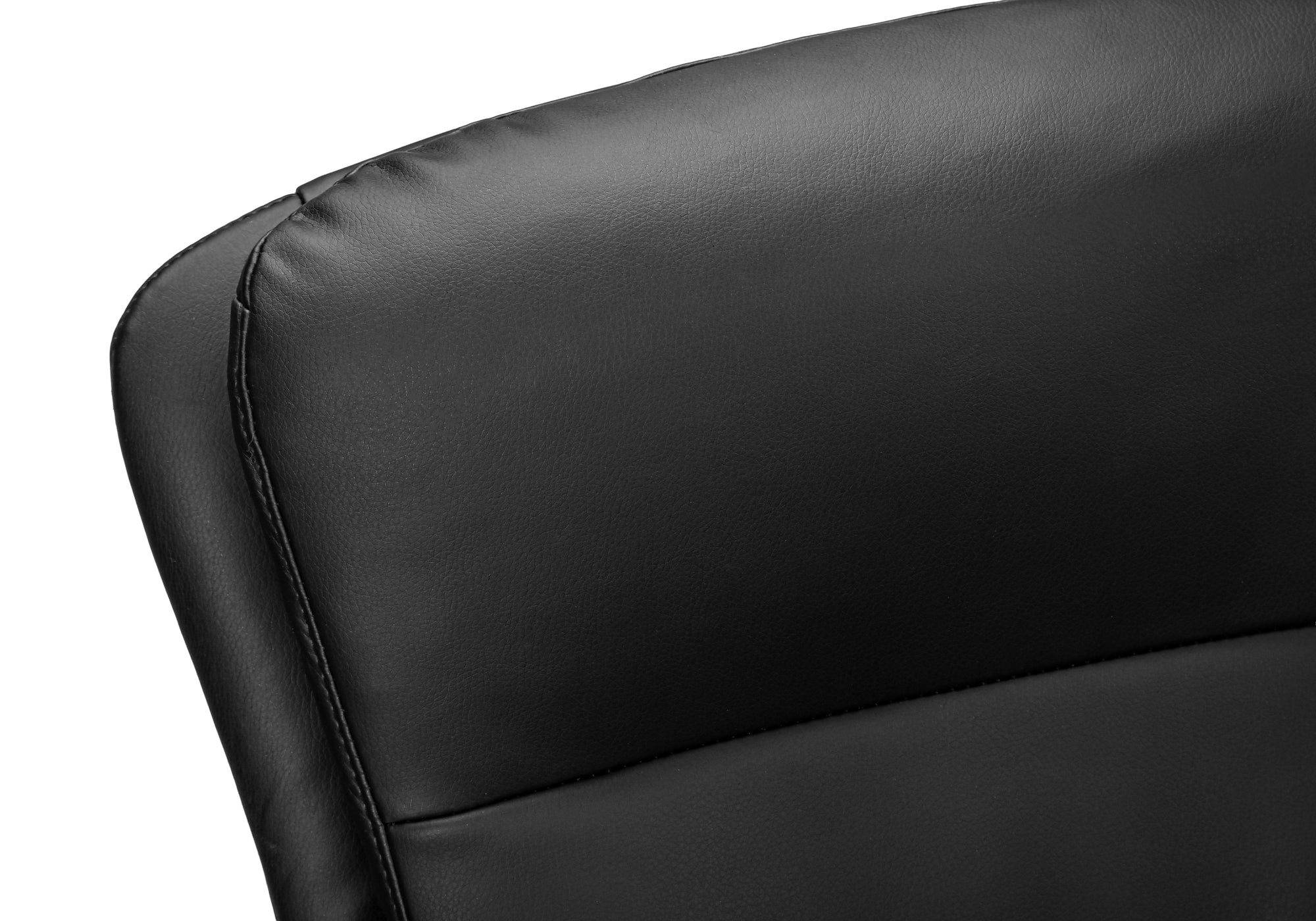 MN-S927323    Office Chair, Swivel, Adjustable Height, Armrests, Ergonomic, Work, Black Leather Look, Chrome Metal, Contemporary, Modern